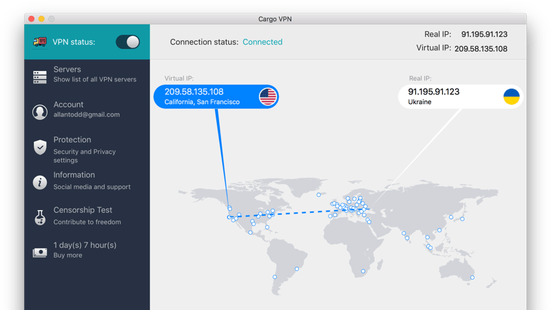 Cargo VPN screenshot