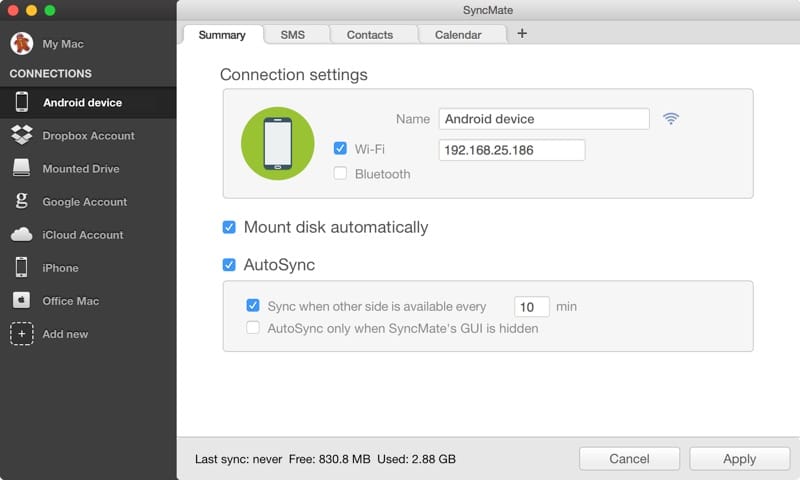 SyncMate screenshot